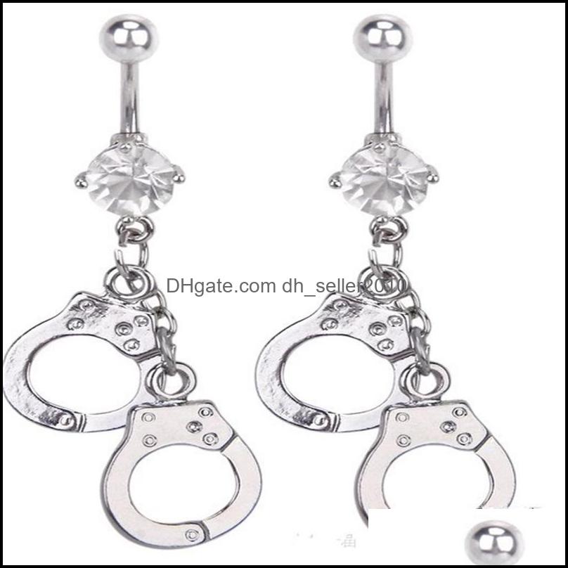 Navel Bell Button Rings D0179 1 Color Clear Handcut Belly Style Button Ring Navel Rings Body Piercing Jewelry Dangle Accessories Fas Dhgnc