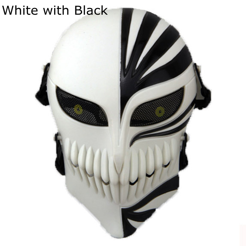 Party Masks White Red Black Blue Death Kurosaki Ichigo Bleach Mask Replica Halloween Skull Cosplay Costume Props CS War Game Tactical Masks 220915