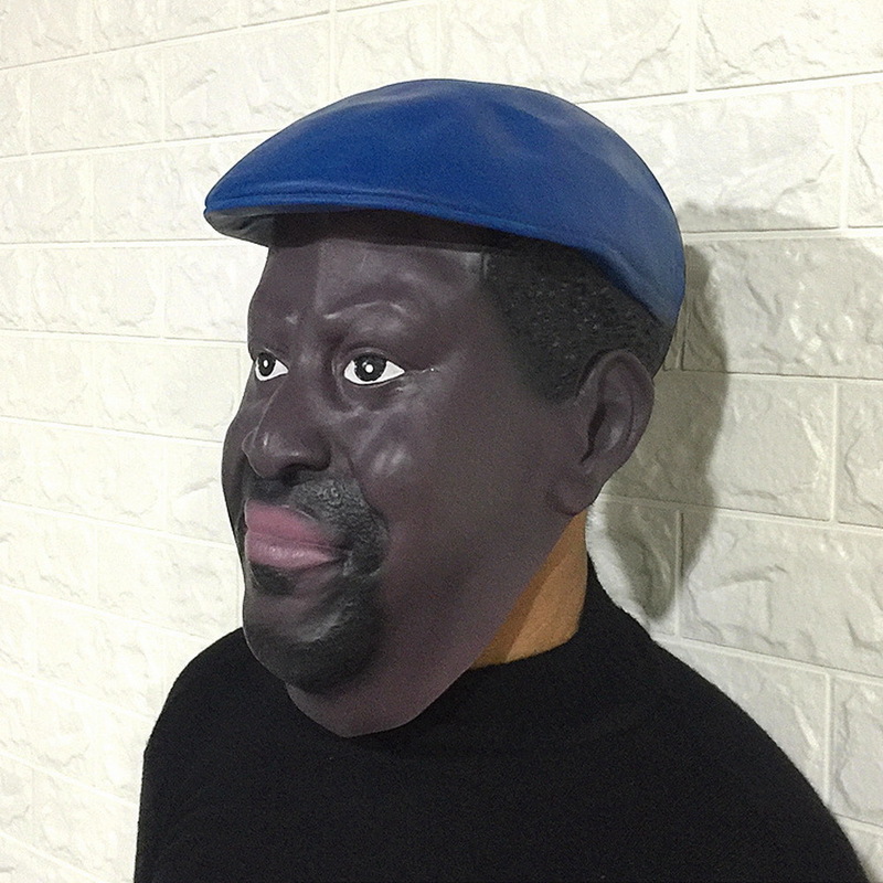 Party Masks Realistic President black latex Mask Cosplay Halloween Costume Celebrity Funny Props Dress Up 220915