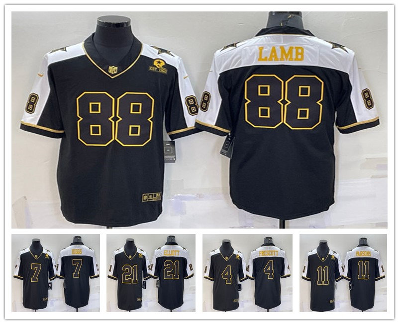 Jersey Dallas''Cowboys''Men Trevon Diggs Dak Prescott CeeDee Lamb Micah Parsons Ezekiel Elliott Black Gold Thanksgiving With Patch Stitched
Jersey Dallas''Cowboys''Men Trevon Diggs Dak Prescott CeeDee Lamb Micah Parsons Ezekiel Elliott Black Gold Thanksgiving With Patch Stitched