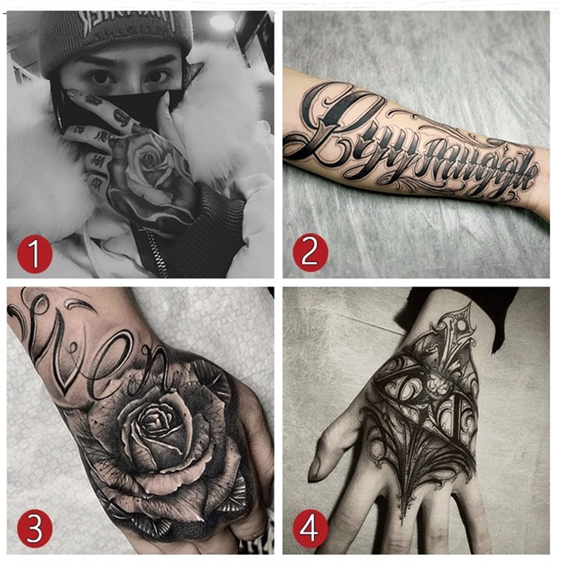 Temporary Tattoos temporary tattoo packs wholesale hand rose letter words finger black fake water tatoo custom for men boy women party 220915
Temporary Tattoos temporary tattoo packs wholesale hand rose letter words finger black fake water tatoo custom for men boy women party 220915