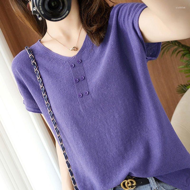 Women's Sweaters TuangBiang 2022 Summer Double Breasted V-Neck Short Sleeve Women Knitting Ladies Blue Pullovers Thin Casual Cotton Tops, Yellow
Women's Sweaters TuangBiang 2022 Summer Double Breasted V-Neck Short Sleeve Women Knitting Ladies Blue Pullovers Thin Casual Cotton Tops, Yellow
