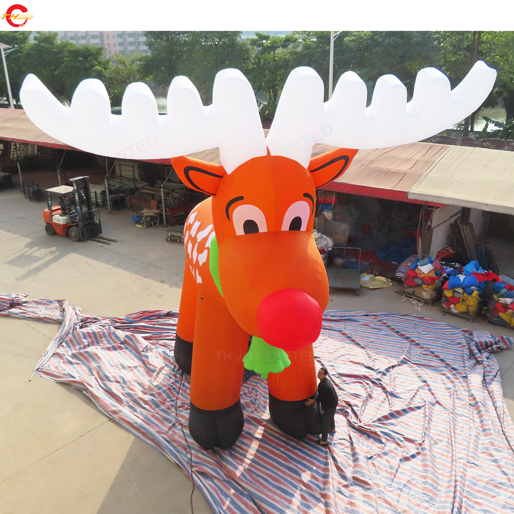 ship outdoor activities 6m 8m christmas decoration giant inflatable reindeer Christmas deer for
