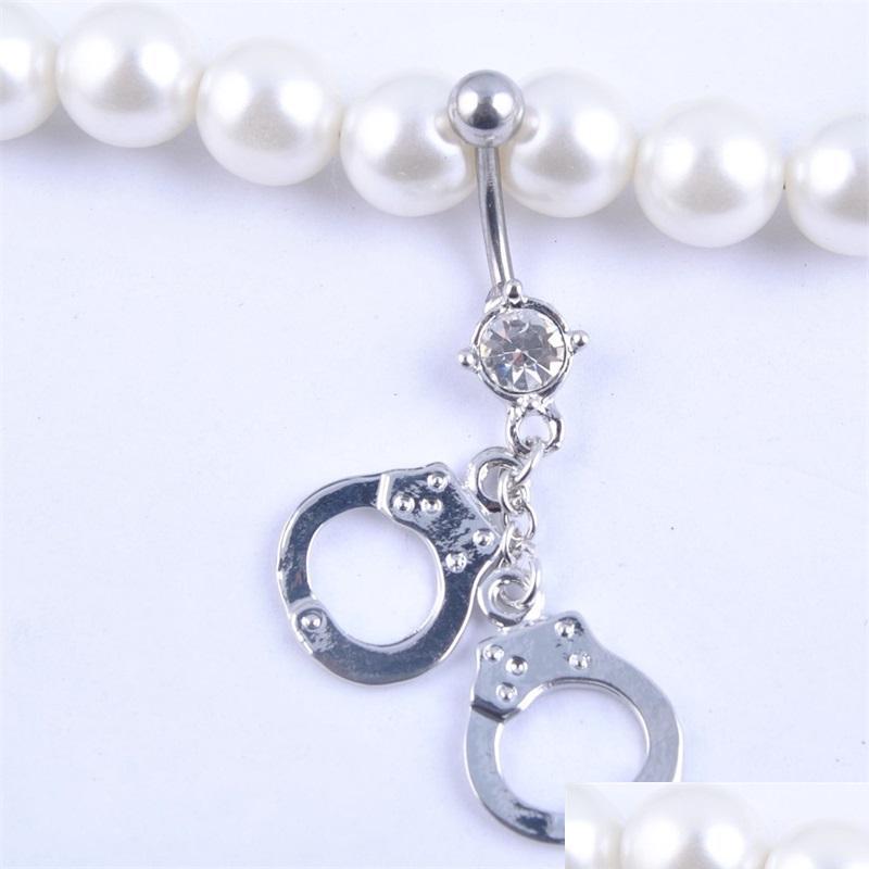 Navel Bell Button Rings D0179 1 Color Clear Handcut Belly Style Button Ring Navel Rings Body Piercing Jewelry Dangle Accessories Fas Dhgnc