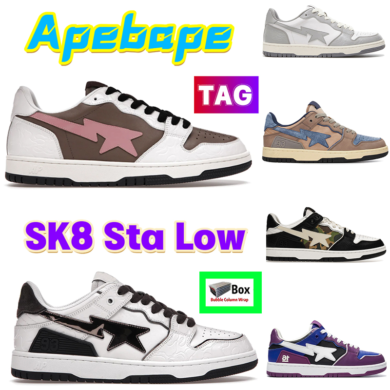 Apebape Running Shoes SK8 Sta low Nigo Men Sneakers White Silver vintage white Pink Beige Mist Grey Royal Purple Brown Ivory Black Camo 16th Anniversary woman Sneaker, No.14-shoes box
Apebape Running Shoes SK8 Sta low Nigo Men Sneakers White Silver vintage white Pink Beige Mist Grey Royal Purple Brown Ivory Black Camo 16th Anniversary woman Sneaker, No.14-shoes box