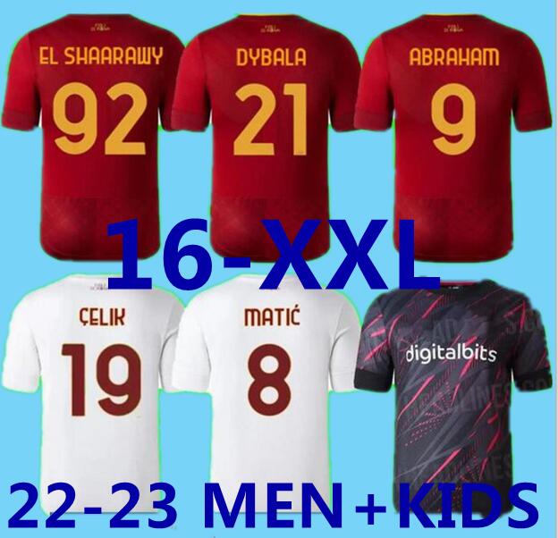 22 23 SOCCER JERSEYS home belotti CELIK Pellegrini Abraham 2022 2023 Wijnaldum Zaniolo MANCINI KUMBULLA men kids kit FOOTBALL EL SHAARAWY Uniform rome, 16
22 23 SOCCER JERSEYS home belotti CELIK Pellegrini Abraham 2022 2023 Wijnaldum Zaniolo MANCINI KUMBULLA men kids kit FOOTBALL EL SHAARAWY Uniform rome, 16