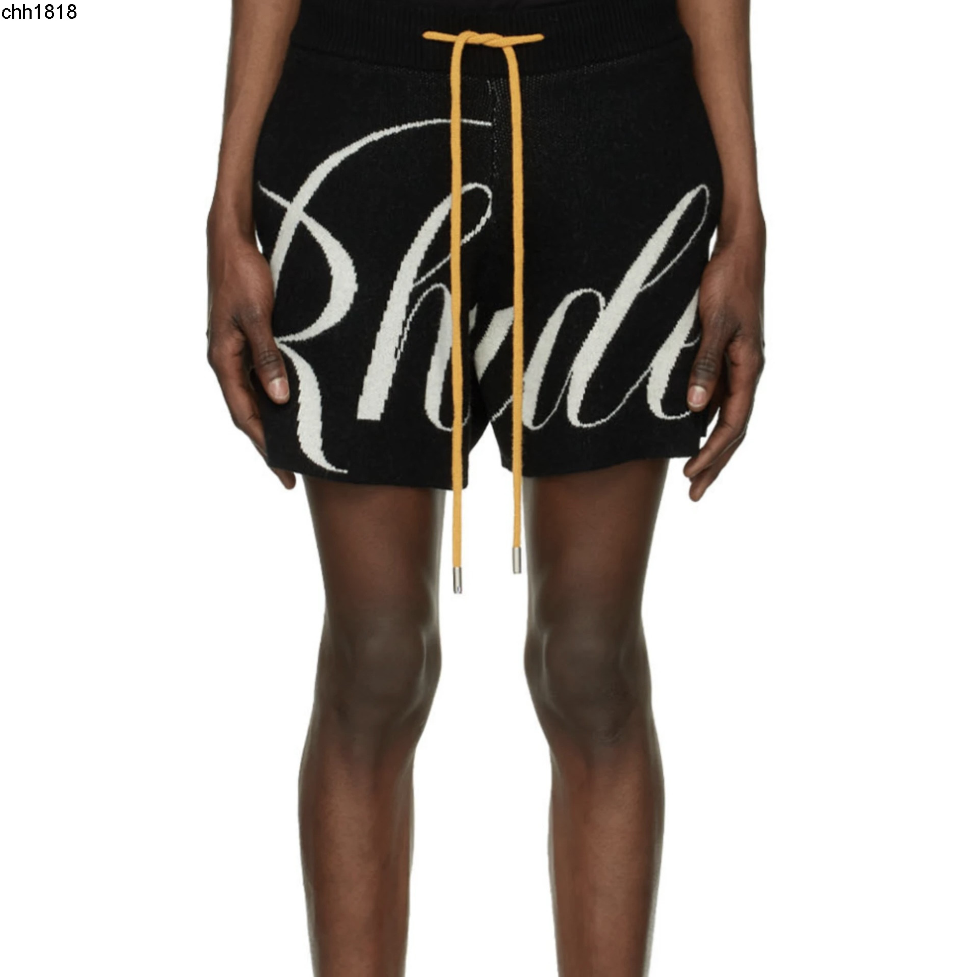 Correct 22ss American style high street rhude letter jacquard drawstring wool men' and women' loose Knit Shorts, Black
Correct 22ss American style high street rhude letter jacquard drawstring wool men' and women' loose Knit Shorts, Black