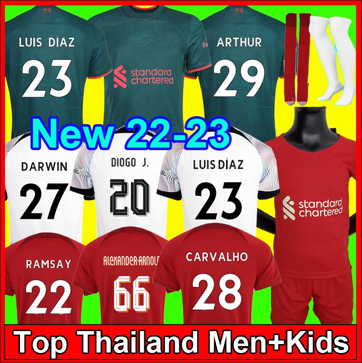Soccer Jerseys 22 23 Season Home Away 3rd RED YELLOW 2022 2023 Mohamed Diogo Luis DIaz DARWIN RAMSAY Football Shirts Men Kids Kits Uniforms 999, Kids 23 away+socks
Soccer Jerseys 22 23 Season Home Away 3rd RED YELLOW 2022 2023 Mohamed Diogo Luis DIaz DARWIN RAMSAY Football Shirts Men Kids Kits Uniforms 999, Kids 23 away+socks