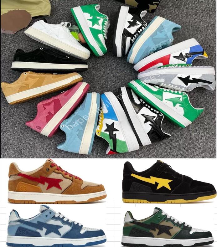 Classic Camouflage shoes Bapestas Baped men's and women's Running Shoes fashion SK8 black white green red orange five-star soft leather
Classic Camouflage shoes Bapestas Baped men's and women's Running Shoes fashion SK8 black white green red orange five-star soft leather