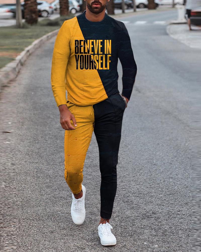 Men's Tracksuits Men's Long Sleeve T-Shirt Tracksuit 2 Piece 3D Printed Retro Black and White Lion King Style Oversized Tracksuit 220914