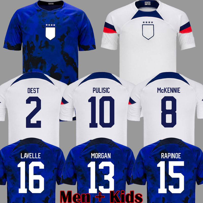 PULISIC MCKENNIE Soccer Jersey AARONSON 2022 world cup Sargent MORGAN LLOYD America United States Football Shirt Camisetas men KIDS DEST MUSAH UsAs Robinson 99918, Home patches
PULISIC MCKENNIE Soccer Jersey AARONSON 2022 world cup Sargent MORGAN LLOYD America United States Football Shirt Camisetas men KIDS DEST MUSAH UsAs Robinson 99918, Home patches