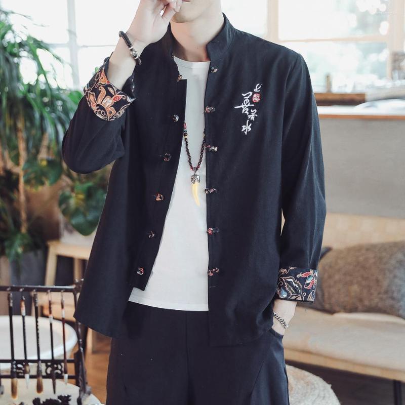 Ethnic Clothing Chinese Tang Suit Men's Long-sleeve Shirt Linen Disc Button Clothes Style Retro Loose Shirts Thin Coat 5XL
Ethnic Clothing Chinese Tang Suit Men's Long-sleeve Shirt Linen Disc Button Clothes Style Retro Loose Shirts Thin Coat 5XL