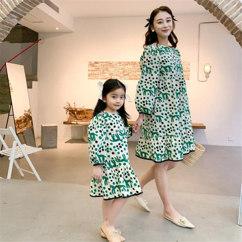Family Matching Outfits Family Matching Clothes Spring Mother Daughter Dresses Long Sleeve Floral Mom And Daughter Clothes Mommy And Me Clothes 220914