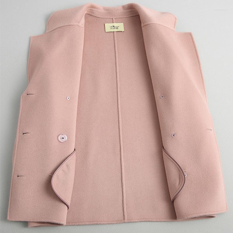 Women' Wool Women' & Blends 2022 Winter Fashions Women Coat Pink Cashmere Female Jacket Double Breasted Short Coats Outerwear
Women' Wool Women' & Blends 2022 Winter Fashions Women Coat Pink Cashmere Female Jacket Double Breasted Short Coats Outerwear