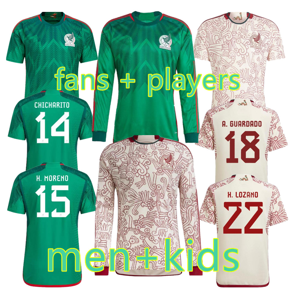 2022 CHICHARITO Mexico soccer jerseys H.LOZANO RAUL WORLD 22 23 CUP player version G DOS SANTOS OCHOA Camisetas de futbol long sleeve men kids kit football shirts, Away kids
2022 CHICHARITO Mexico soccer jerseys H.LOZANO RAUL WORLD 22 23 CUP player version G DOS SANTOS OCHOA Camisetas de futbol long sleeve men kids kit football shirts, Away kids