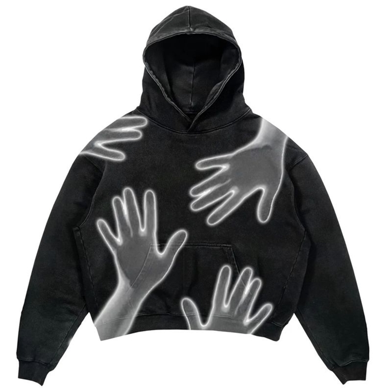 Mens Hoodies Sweatshirts Y2K Harajuku High Street Goth Punk Palm print Hoodie for Men American Oversized Streetwear casual baggy sweatshirt 220915
Mens Hoodies Sweatshirts Y2K Harajuku High Street Goth Punk Palm print Hoodie for Men American Oversized Streetwear casual baggy sweatshirt 220915
