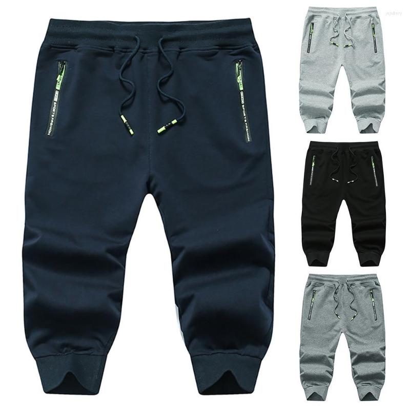 Men's Pants Men Casual Breathable Drawstring Zipper Pockets Sports Capri Trousers Cropped With, Black
Men's Pants Men Casual Breathable Drawstring Zipper Pockets Sports Capri Trousers Cropped With, Black