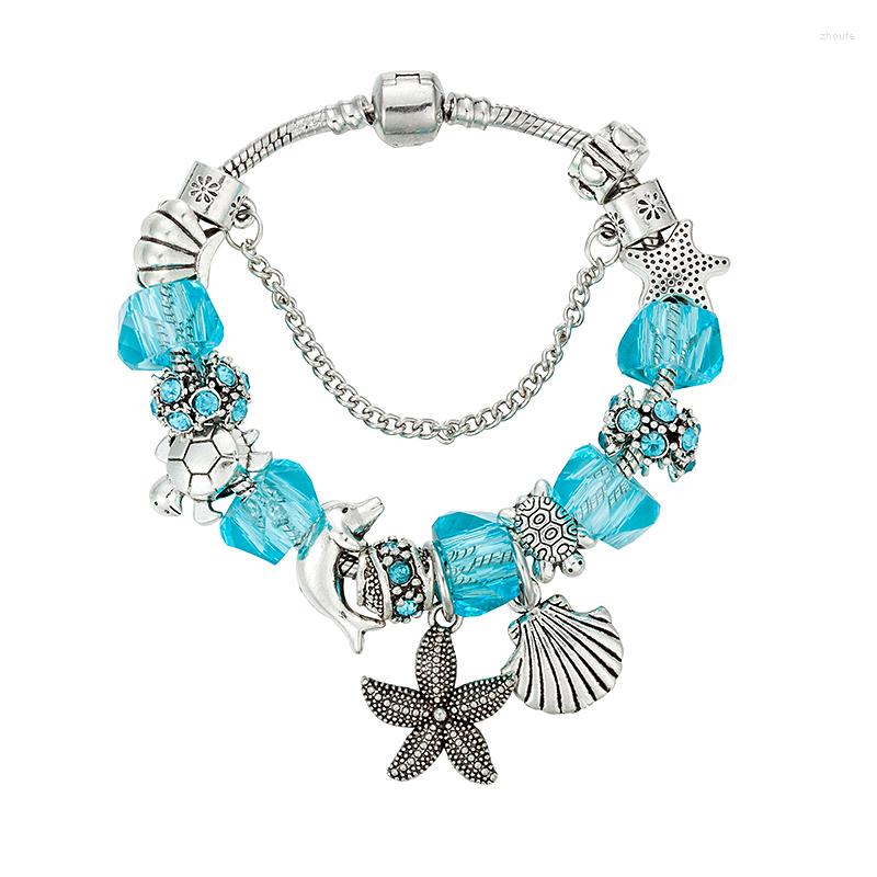 Charm Bracelets VIOVIA Abalorio Crystal Bead Bracelet Starfish Dolphin For Women Silver Color Fit Pan Original B16024
Charm Bracelets VIOVIA Abalorio Crystal Bead Bracelet Starfish Dolphin For Women Silver Color Fit Pan Original B16024