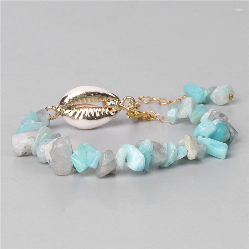 Strand Irregular Chip Stone Bracelet Natural Shell Pendant Aquamarines Quartz Bracelets Men Women Beach Style Jewelry
Strand Irregular Chip Stone Bracelet Natural Shell Pendant Aquamarines Quartz Bracelets Men Women Beach Style Jewelry