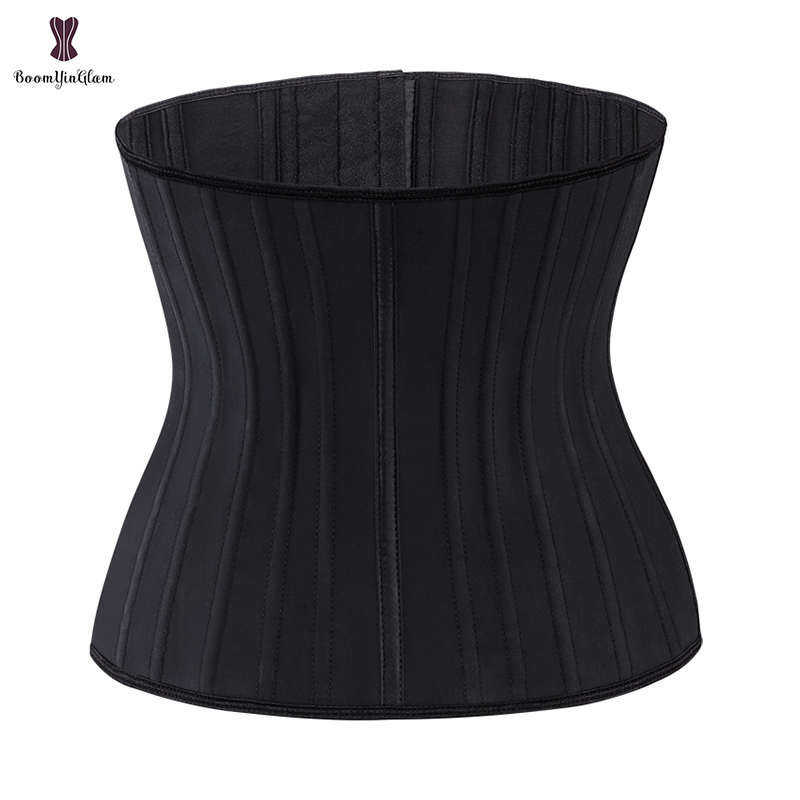 Waist Tummy Shaper Black Cream 3 Hook And Eye 25 Steel Booned Latex Trainer Fajas Girdle Sashes band Plus Size Underwear Corselet Women 220915