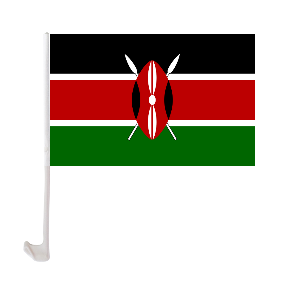30x45cm Kenya Car Flag Polyester UV Protection Window Clip Car Decoration Banner with Flagpole
30x45cm Kenya Car Flag Polyester UV Protection Window Clip Car Decoration Banner with Flagpole