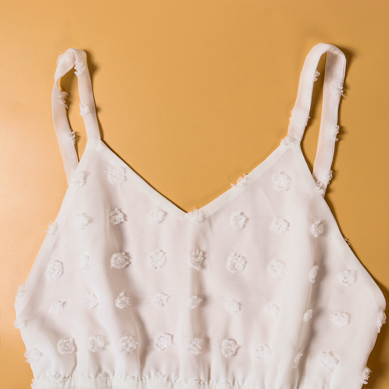 Family Matching Outfits Vintage Mommy And Me White Maxi Dresses For Birthday Wedding Party Mother Daughter Solid Ankle Long Dress Family Matching Outf