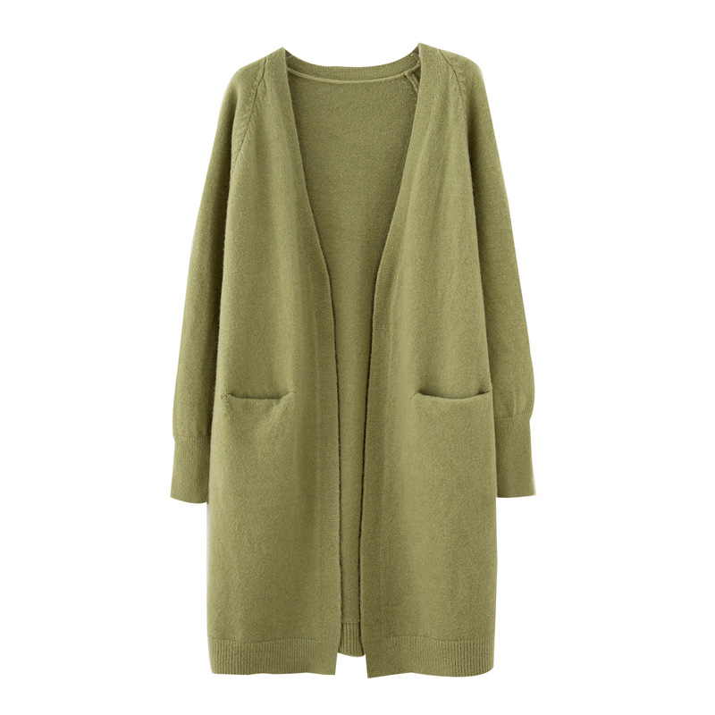 2022 Women's Lazy V-neck Oversize Knits Long Sweater Cardigans Jackets New Women Sweater Korea Cardigan Jacket Coat Outwear TOP Tees