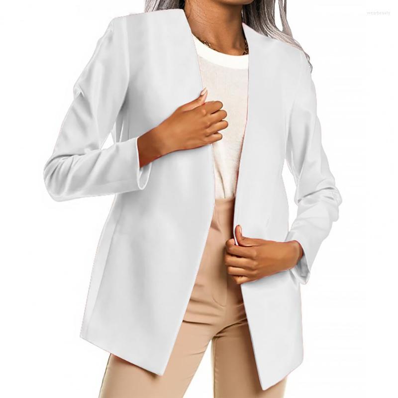Women's Suits Chic Office Lady Coat Thick Cold Resistant Autumn Blazer Women Open Stitch Casual Jacket, Black 
Women's Suits Chic Office Lady Coat Thick Cold Resistant Autumn Blazer Women Open Stitch Casual Jacket, Black
