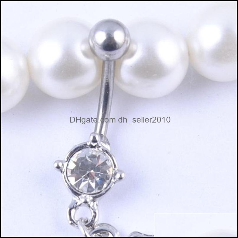 Navel Bell Button Rings D0179 1 Color Clear Handcut Belly Style Button Ring Navel Rings Body Piercing Jewelry Dangle Accessories Fas Dhgnc