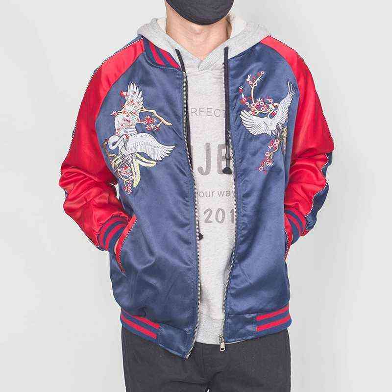 Men's Jackets broidered Autumn Jackets Men Long Seve Yokosuka Souvenir Streetwear Sukajan Luxury Ma Cardigan Japan Stain Baseball Coat 0915H