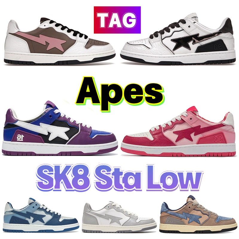 SK8 Sta low Running Shoes Apes Men Sneakers Vintage white Pink Mist Grey Royal Purple Light Grey Cream 16th Anniversary man Trainers Black Camo Beige women Sneaker, No.17- shoes box
SK8 Sta low Running Shoes Apes Men Sneakers Vintage white Pink Mist Grey Royal Purple Light Grey Cream 16th Anniversary man Trainers Black Camo Beige women Sneaker, No.17- shoes box