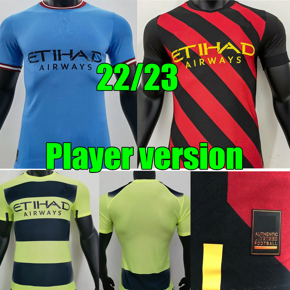 New HAALAND Player version soccer jersey 22 23 DE BRUYNE MANS CITIES GREALISH JOAO CANCELO FERRAN MAHREZ foden 2022 2023 football shirt uniform kit sets, Away+champion patch
New HAALAND Player version soccer jersey 22 23 DE BRUYNE MANS CITIES GREALISH JOAO CANCELO FERRAN MAHREZ foden 2022 2023 football shirt uniform kit sets, Away+champion patch