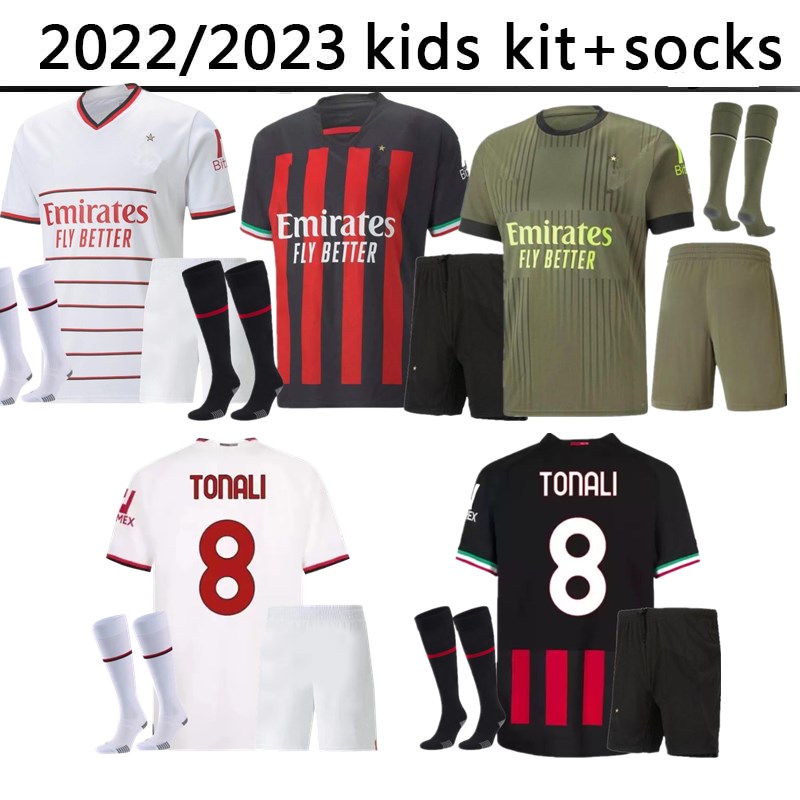 22 23 IBRAHIMOVIC kids kit socks soccer jerseys GIROUD jersey PAQUETA ROMAGNOLI BRAHIM 2022 2023 THEO MILAN football shirt HERNANDEZ maillot DIAZ Ac Milans
22 23 IBRAHIMOVIC kids kit socks soccer jerseys GIROUD jersey PAQUETA ROMAGNOLI BRAHIM 2022 2023 THEO MILAN football shirt HERNANDEZ maillot DIAZ Ac Milans
