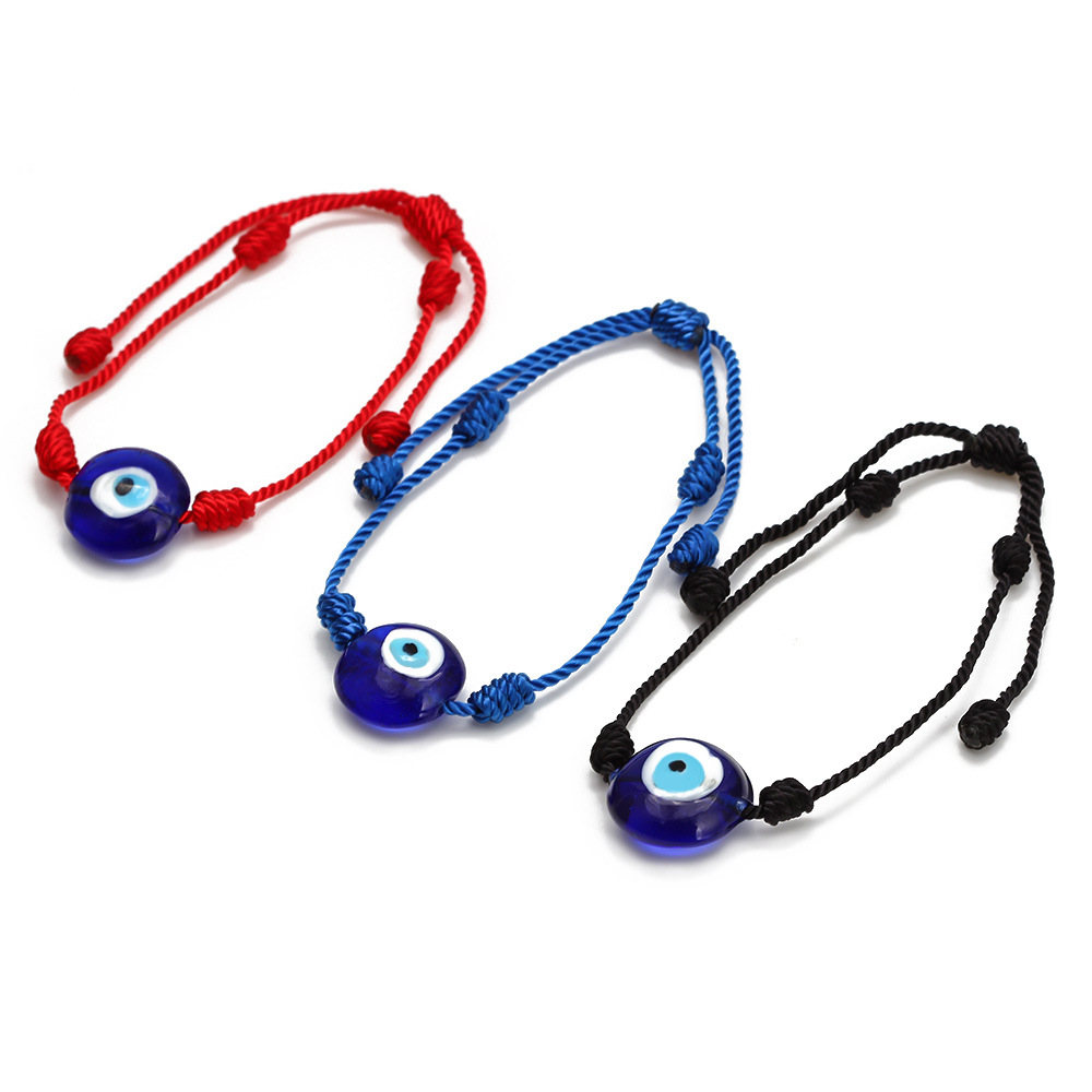 Turkish Evil Eye Bracelets Handmade Braided Red Rope Blue Eyes Bracelet For Women Men Friendship Jewelry