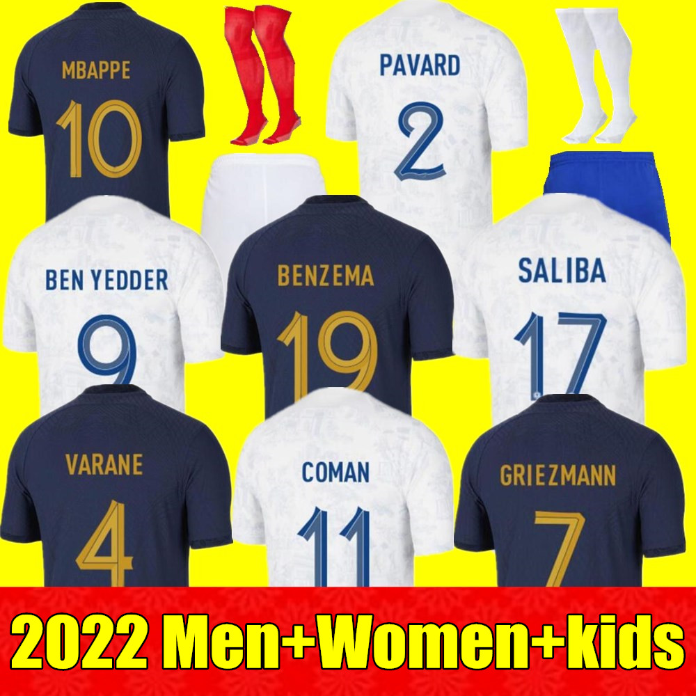 Maillots de football 2022 World Cup Soccer Jersey French BENZEMA Football shirts MBAPPE France GRIEZMANN POGBA kante maillot foot kit top shirt MEN Women kids sets, Adult home+champion patch
Maillots de football 2022 World Cup Soccer Jersey French BENZEMA Football shirts MBAPPE France GRIEZMANN POGBA kante maillot foot kit top shirt MEN Women kids sets, Adult home+champion patch
