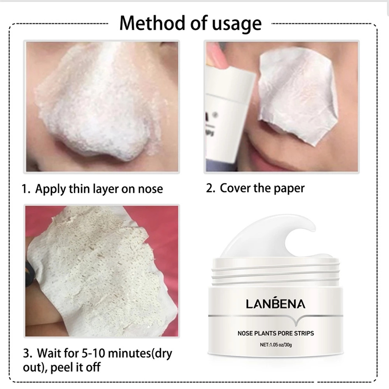 LANBENA Blackhead Remover Peel Off Black Dots Mask Skin Care Product Nose Pore Strips Stickers Acne Treatment Face Masks X251024