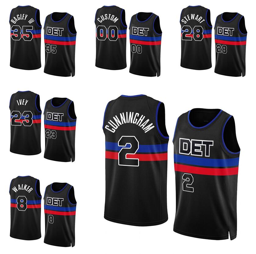 Basketball Jerseys Cade Cunningham Jaden Ivey Hamidou Diallo Isaiah Stewart Kemba Walker 2022-23 season black city Men Women Youth jersey, With logo 
Basketball Jerseys Cade Cunningham Jaden Ivey Hamidou Diallo Isaiah Stewart Kemba Walker 2022-23 season black city Men Women Youth jersey, With logo