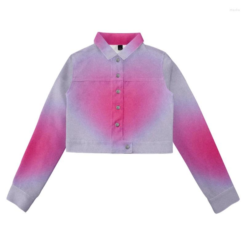 Women's Jackets 2022 Spring And Summer Gradient Love Denim Jacket Women's Large Size Fashion Solid Color Loose All-match Lapel Ladies, Blue
Women's Jackets 2022 Spring And Summer Gradient Love Denim Jacket Women's Large Size Fashion Solid Color Loose All-match Lapel Ladies, Blue