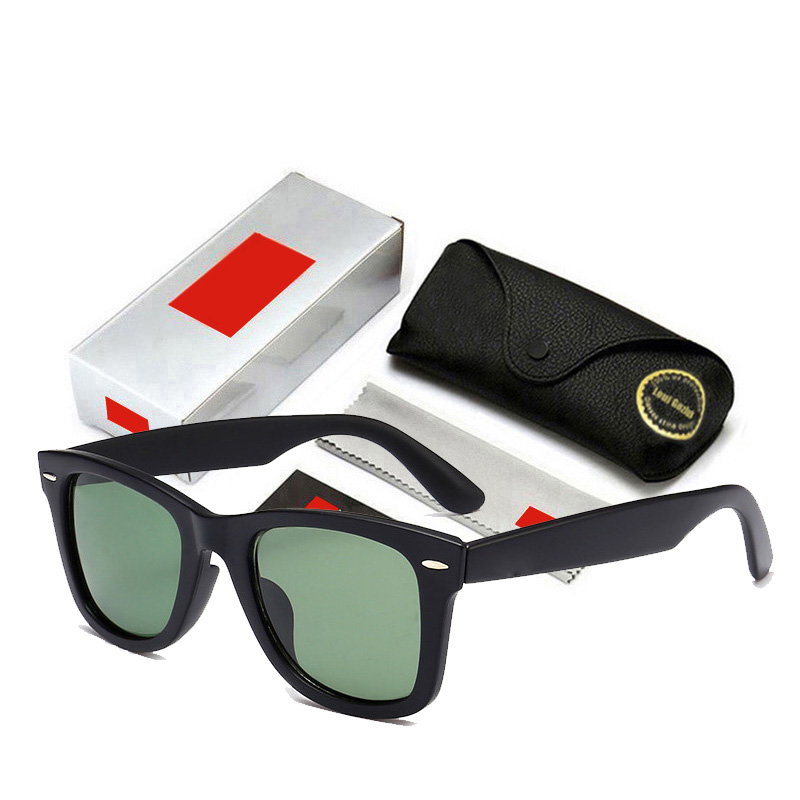 2022 Fashion Ray Sunglasses Men's Brand Rivet Designer Retro Ban Sun Glasses For Women Mirror UV400 2140N Oculos de sol with box