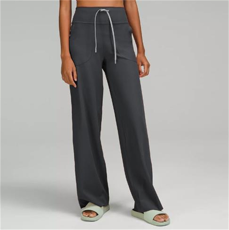 Yoga Women's Sweatpants Loose Wide Leg Pants Cloud Sense High Spring Pull Rope Lady Pocket Flared Pants LL Throwback Still, Grey
Yoga Women's Sweatpants Loose Wide Leg Pants Cloud Sense High Spring Pull Rope Lady Pocket Flared Pants LL Throwback Still, Grey