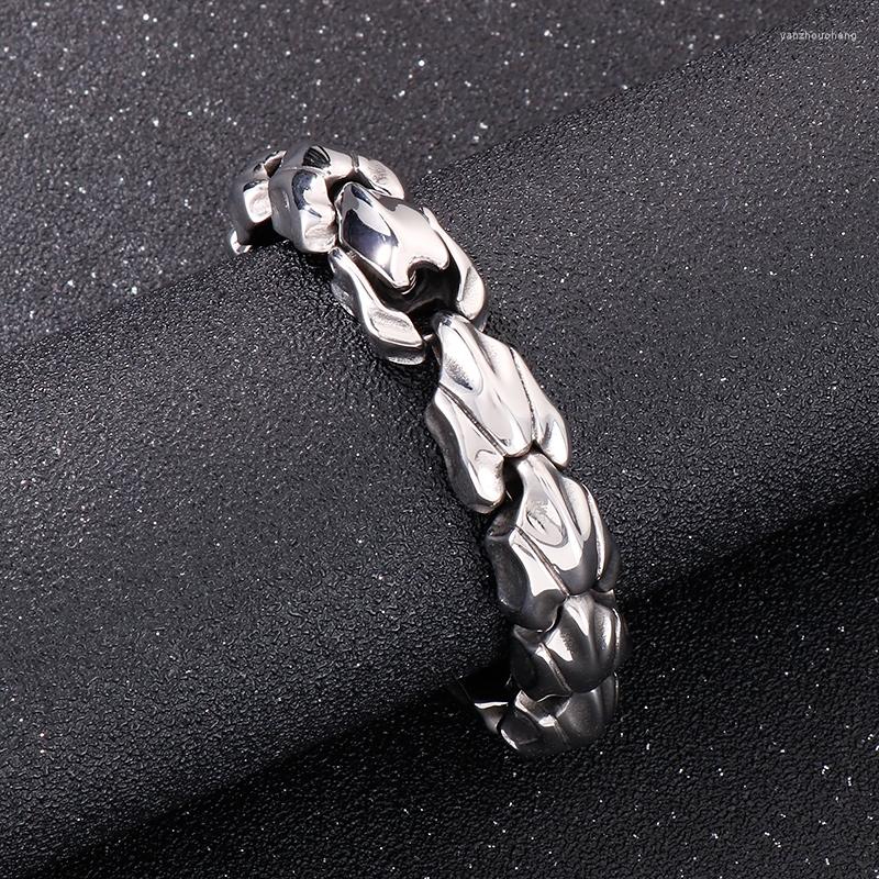 Link Bracelets Distressed Silver Stainless Steel Men's Wrist Bracelet Vintage Accessories Rocker Chic Style Jewelry Armbands
Link Bracelets Distressed Silver Stainless Steel Men's Wrist Bracelet Vintage Accessories Rocker Chic Style Jewelry Armbands