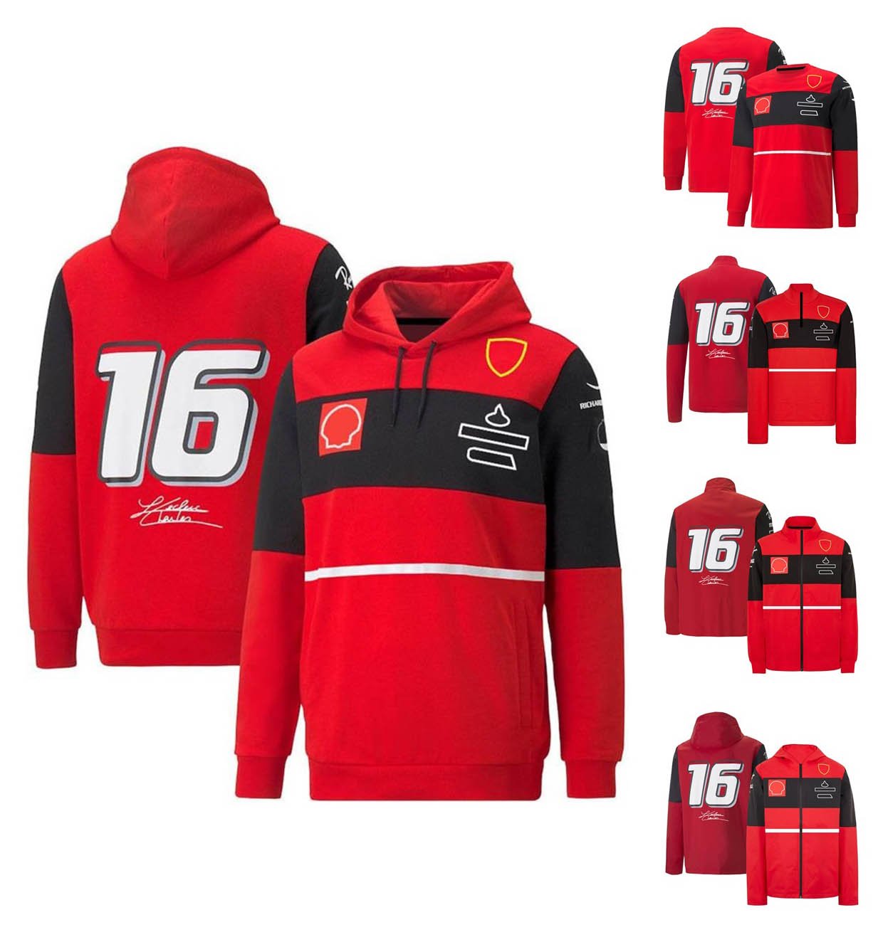 F1 Team Uniform New No. 16 Racing Series Sweatshirt Men's Casual Sports Jacket
F1 Team Uniform New No. 16 Racing Series Sweatshirt Men's Casual Sports Jacket
