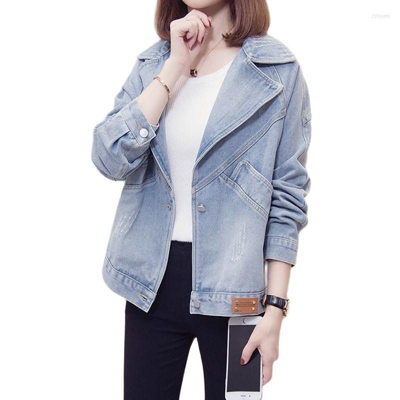 Women' Jackets 2022 Women Denim Jacket Spring Autumn Loose Full Sleeve Fashion Tops Female Korean Casual Cowboy Outwear Overcoat R850, Black
Women' Jackets 2022 Women Denim Jacket Spring Autumn Loose Full Sleeve Fashion Tops Female Korean Casual Cowboy Outwear Overcoat R850, Black