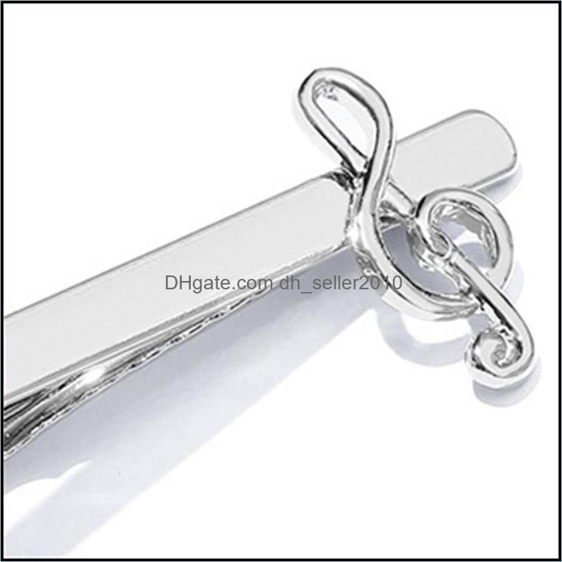 Tie Clips Metal Sier Music Tie Clip For Men Wedding Necktie Poker Clasp Gentleman Bar Crystal Pin Mens Gift Aeagg Eo9Z3 981 Drop Deli Dhknv