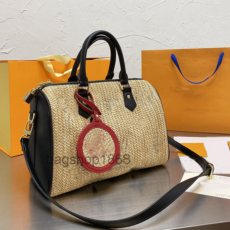 22s Designer Bag Straw Sunshine Bag Weave Pillow Bags Large Capacity Tote Handbag Classic Letter Printing Crossbody Back Package, Black 30cm
22s Designer Bag Straw Sunshine Bag Weave Pillow Bags Large Capacity Tote Handbag Classic Letter Printing Crossbody Back Package, Black 30cm