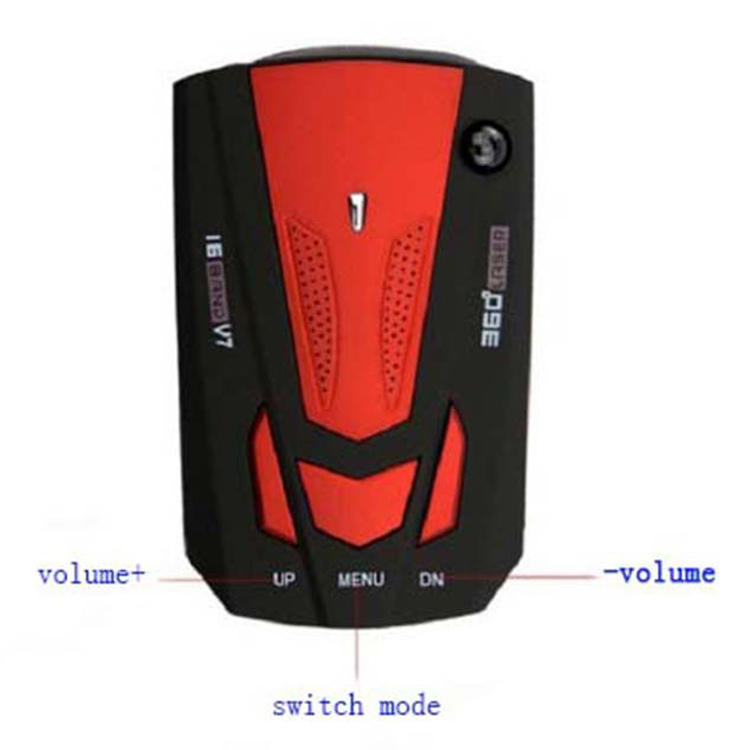 Car Radar Detector 16 Band 360 Auto Speed Alarm System Anti GPS Camera Laser Detector with Voice Alert
