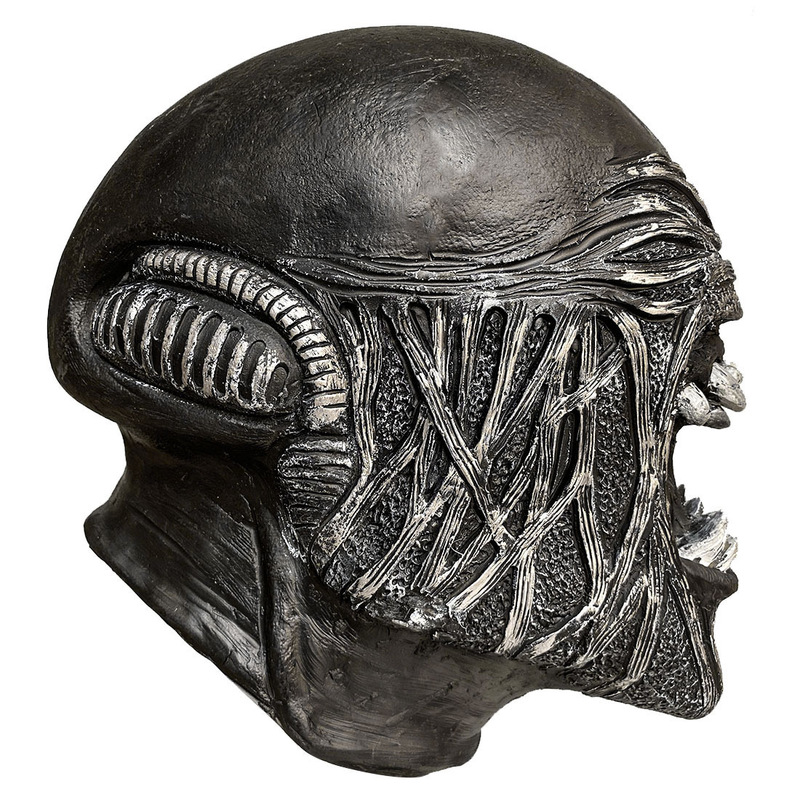 WAYLIKE Movie Aliens Vs Predator Mask Cosplay Costume Alien Antenna Horror Half Latex Masks Halloween Party Props 220915