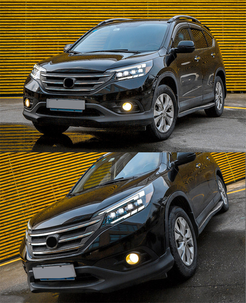 Full LED Head Lamps For Honda CR-V CRV 2012-2014 LED Dual Lens Turn Signal High Beam Daytime Running Headlights