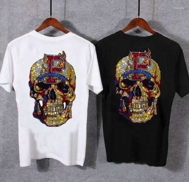 Men's T Shirts Two Side Designer T-shirt Rhinestone Cotton Men Hip Hop Japanese Design Tee Shirt, As shown
Men's T Shirts Two Side Designer T-shirt Rhinestone Cotton Men Hip Hop Japanese Design Tee Shirt, As shown