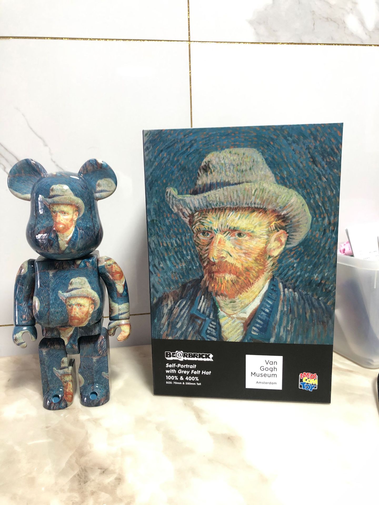 New 400% Bearbrick Action & Toy Figures 28cm Vincent Van Gogh Museum Limited Collection Fashion Accessories Medicom Toys